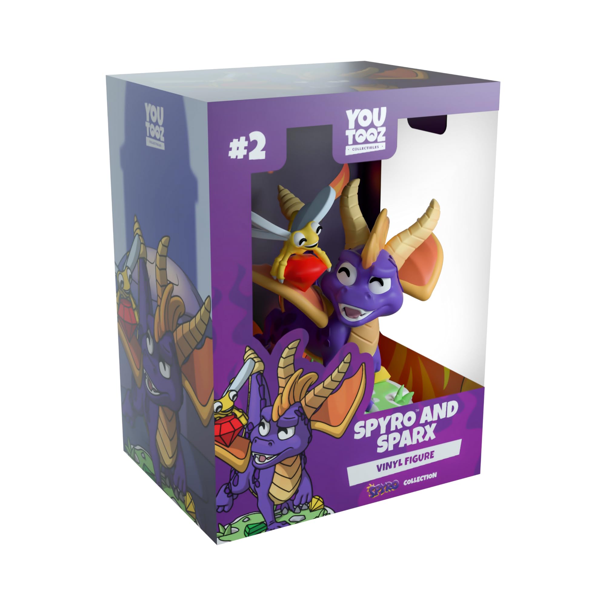 Youtooz Spyro e Sparx Figura in Vinile da 8.9 cm – Figure Collezionabili di Azione di Spyro e Sparx dalla Serie di Videogiochi Classici