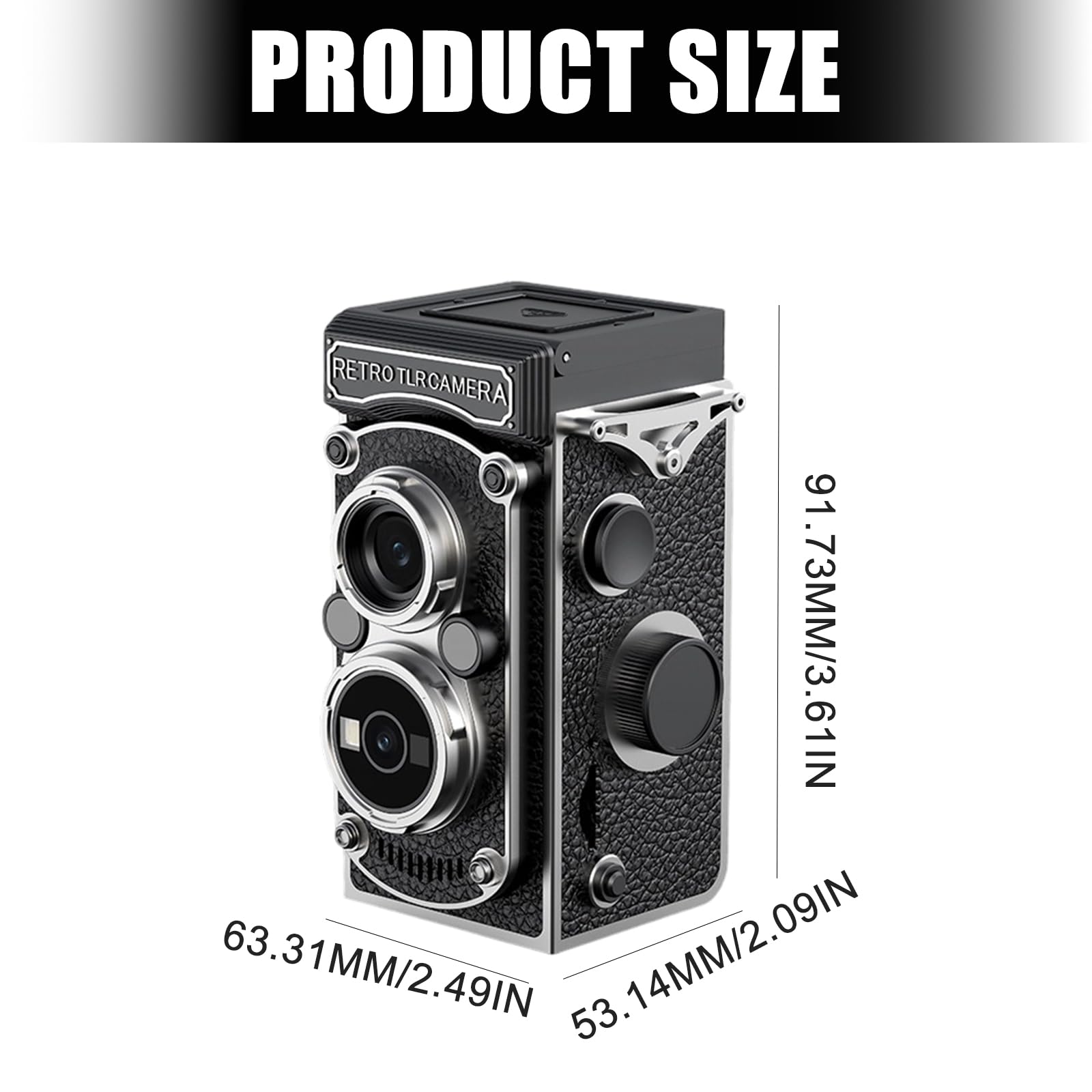Fotocamera digitale di design con schermo inclinabile, capacità 32 GB, luce integrata e supporto per fotocamera tradizionale