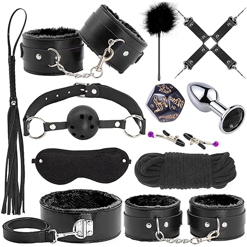 BDSM Bondage Restraints for Adult Toys, 12 Pcs Bondage Gear and Accessories Sex Toys for Women and Couples