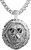 Lion Head Necklace Pendant for Men