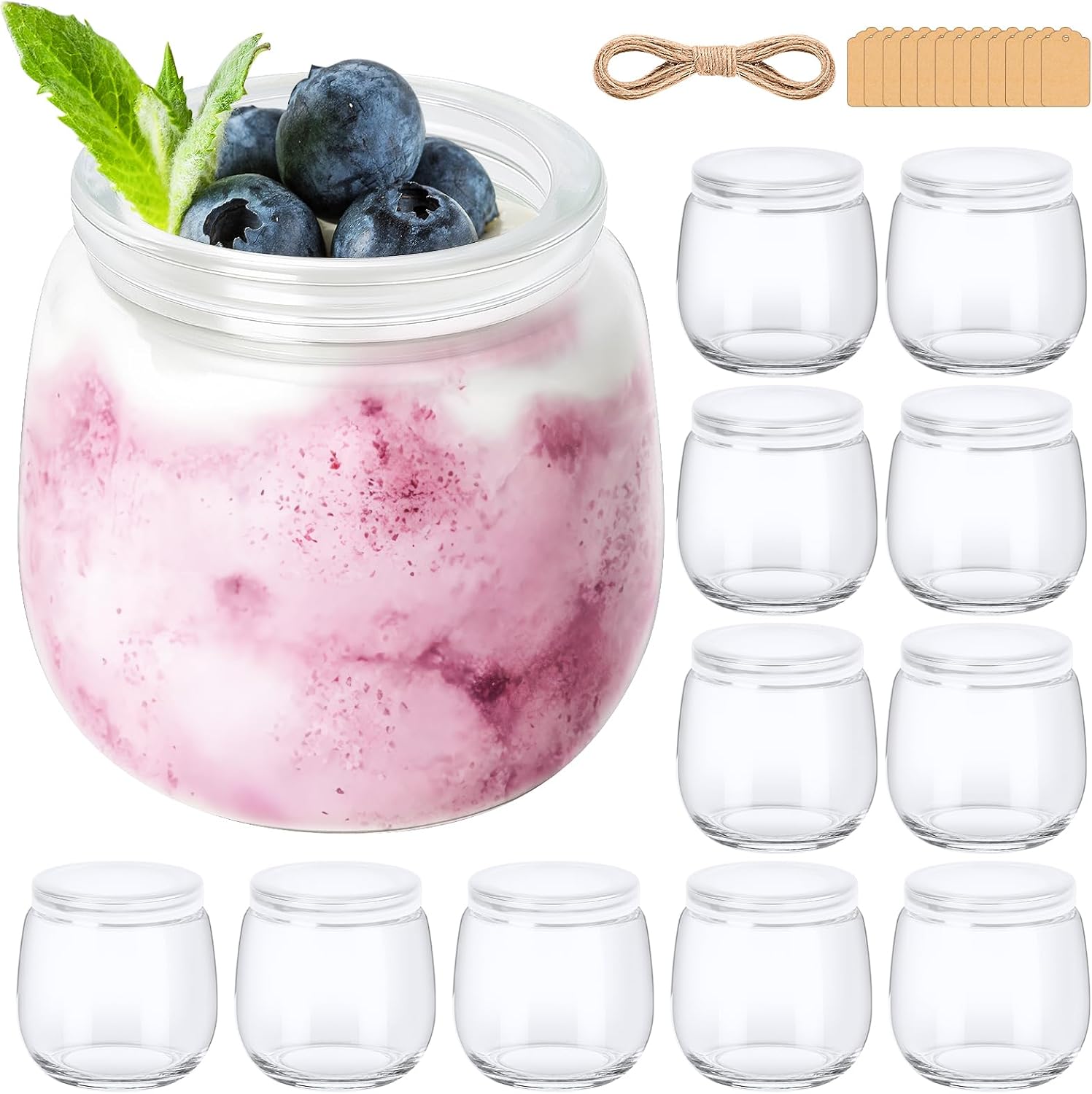 200 ml Dessertgläser mit Deckel