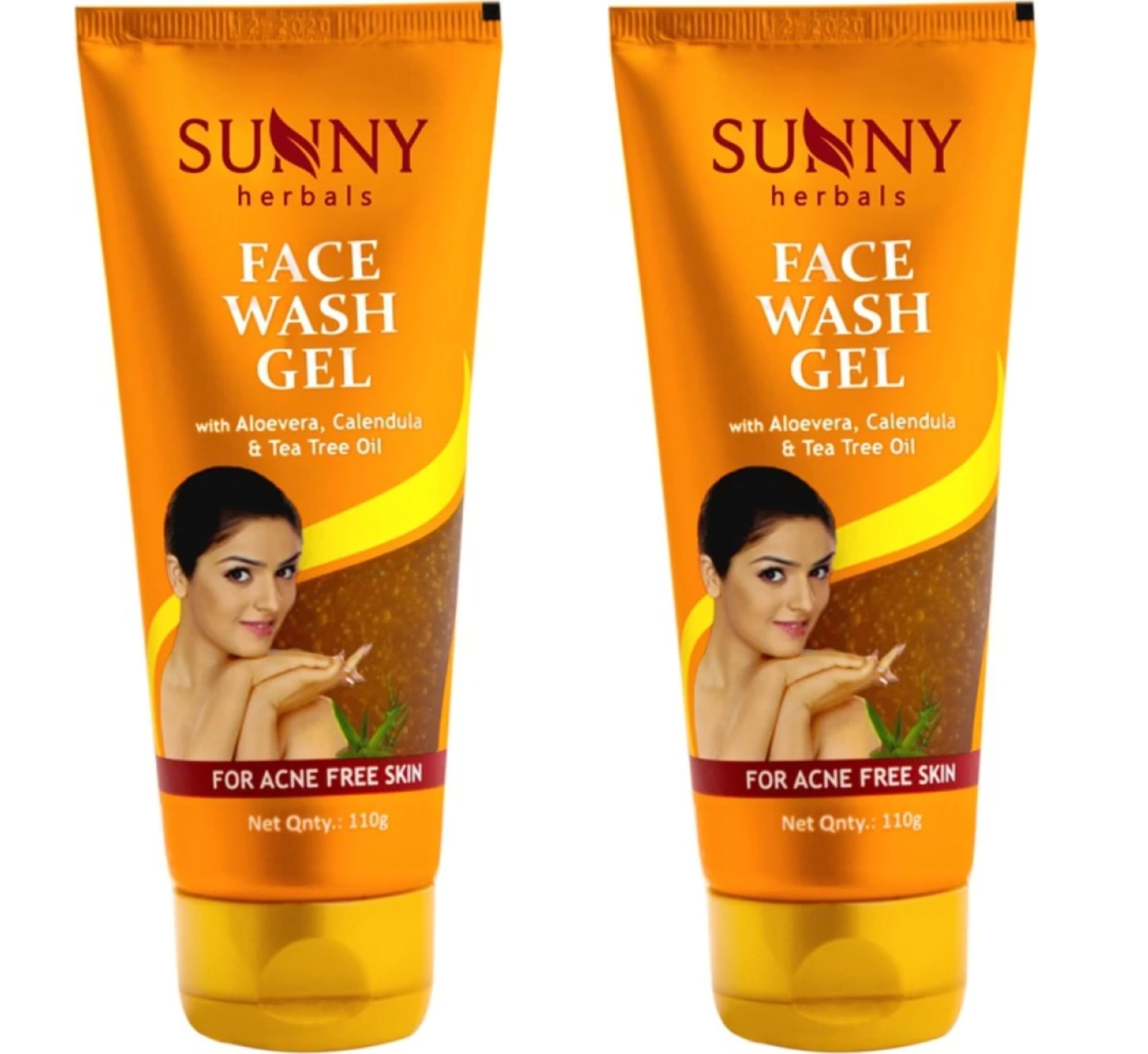 Face Wash Gel with Aloevera, Calendula & Tea Tree Oil 110 gms (Pack of 2)