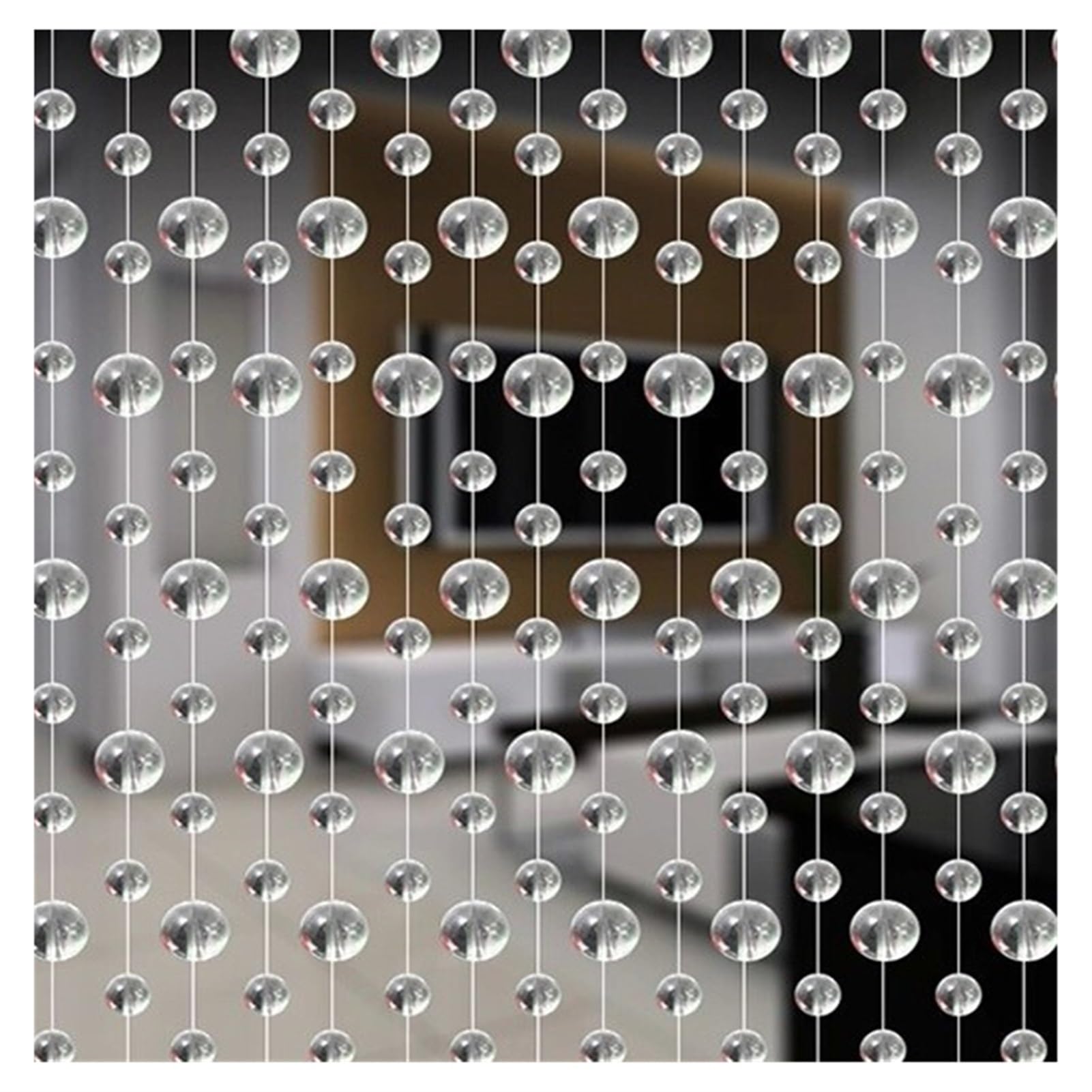 YINWUJIA Pailletten-Vorhang 20 Streifen - Silber Blase Perlen Für Party-Deko