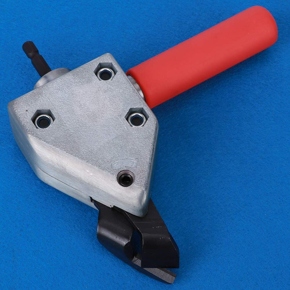 Cabezal de corte de hoja de metal, herramienta eléctrica de accesorio de corte de metal de cizalla turbo con mango hexagonal de 7 mm, para tijeras de cortadoras de taladro eléctrico
