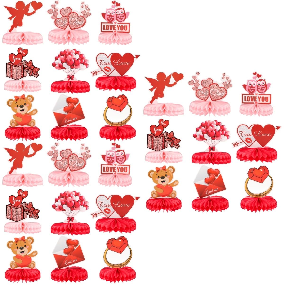 Bannière Saint Valentin, Décorations Cupidon et Rideau Clinquant | Set de Fête 27 Pcs