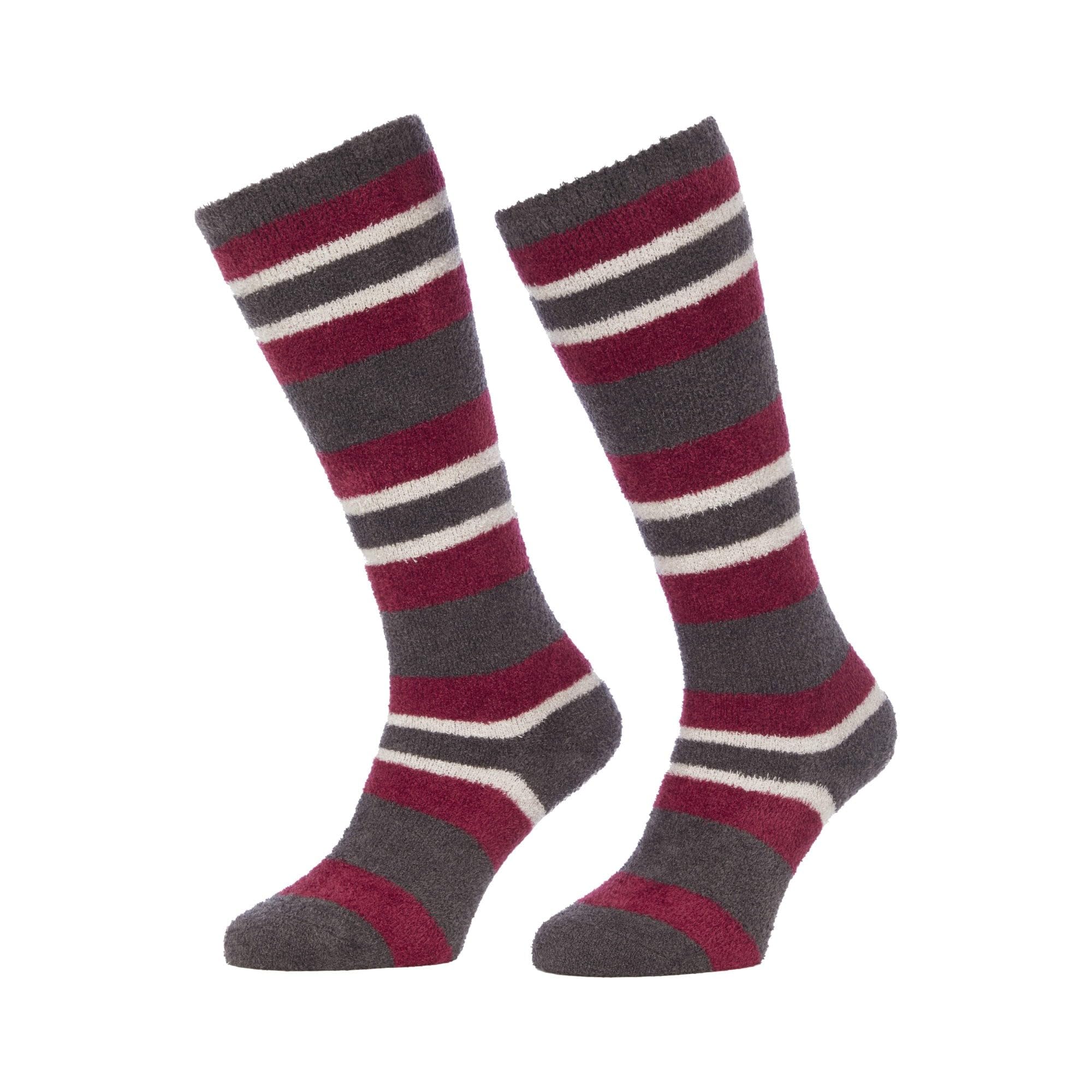 LeMieux Sabrina Stripe Childrens Fluffies Socks - Ember