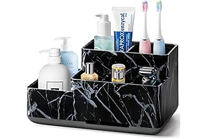 Stylish Black Marble Toothbrush Holder