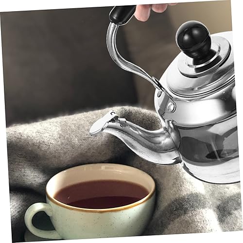 Miniatura 4 de Cabilock Tetera para hervir agua moderna para el hogar tetera plateada acero inoxidable L para estufa tetera calentador de té té rápido para