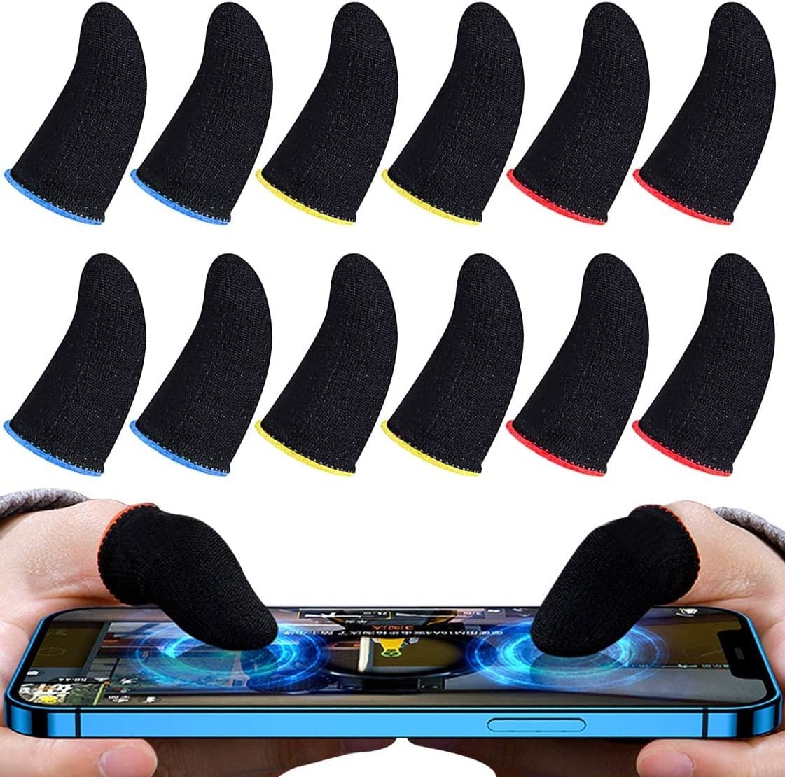 SKYCELL PUBG Finger Sleeve for Gaming Finger Sleeve Pack of 12 (6 Pairs) (B0BGM72PW1) Amazon Price History, Amazon Price Tracker