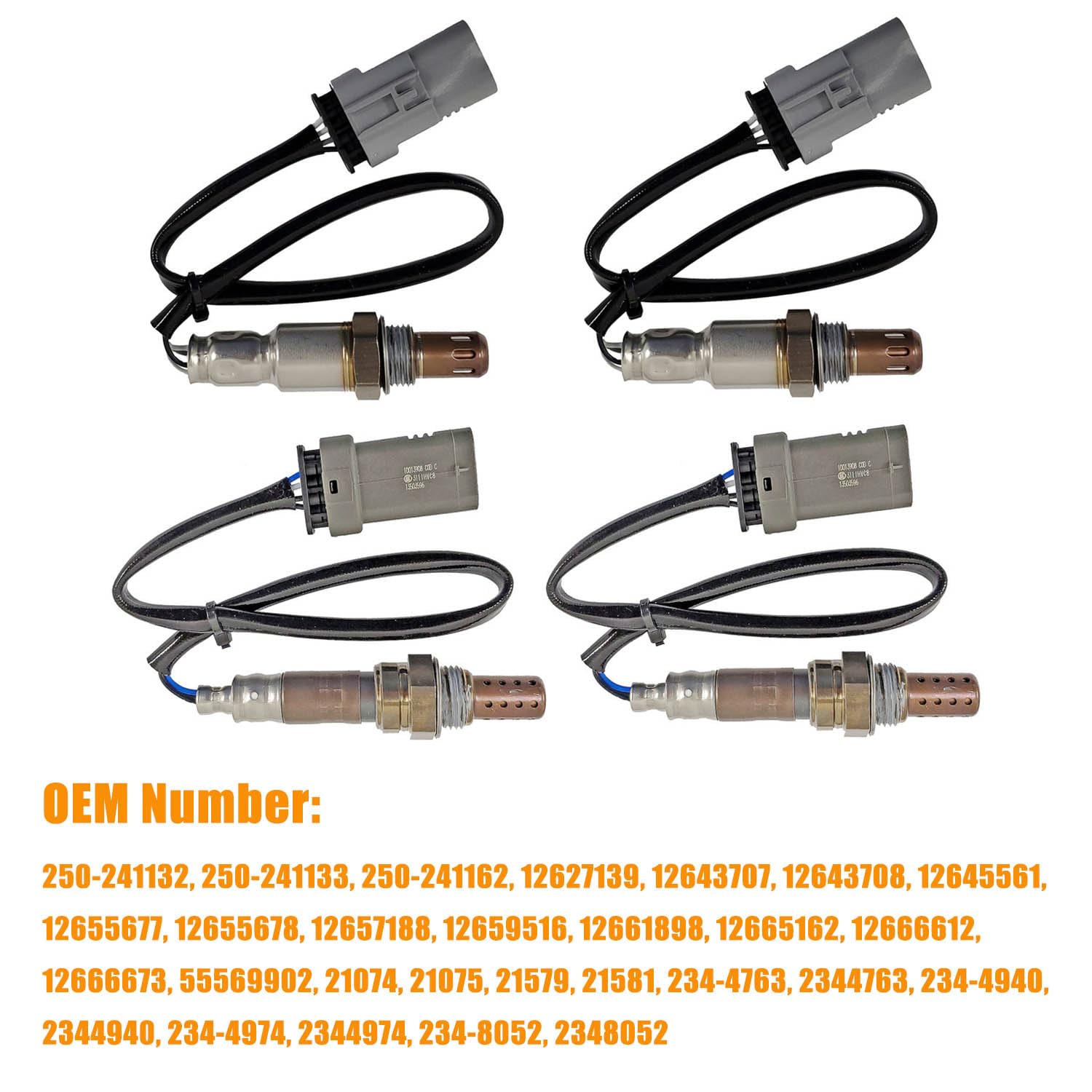 Oxygen Sensor Set O2 - 4PC Replacement For Cadillac, Chevy, GMC Trucks ...