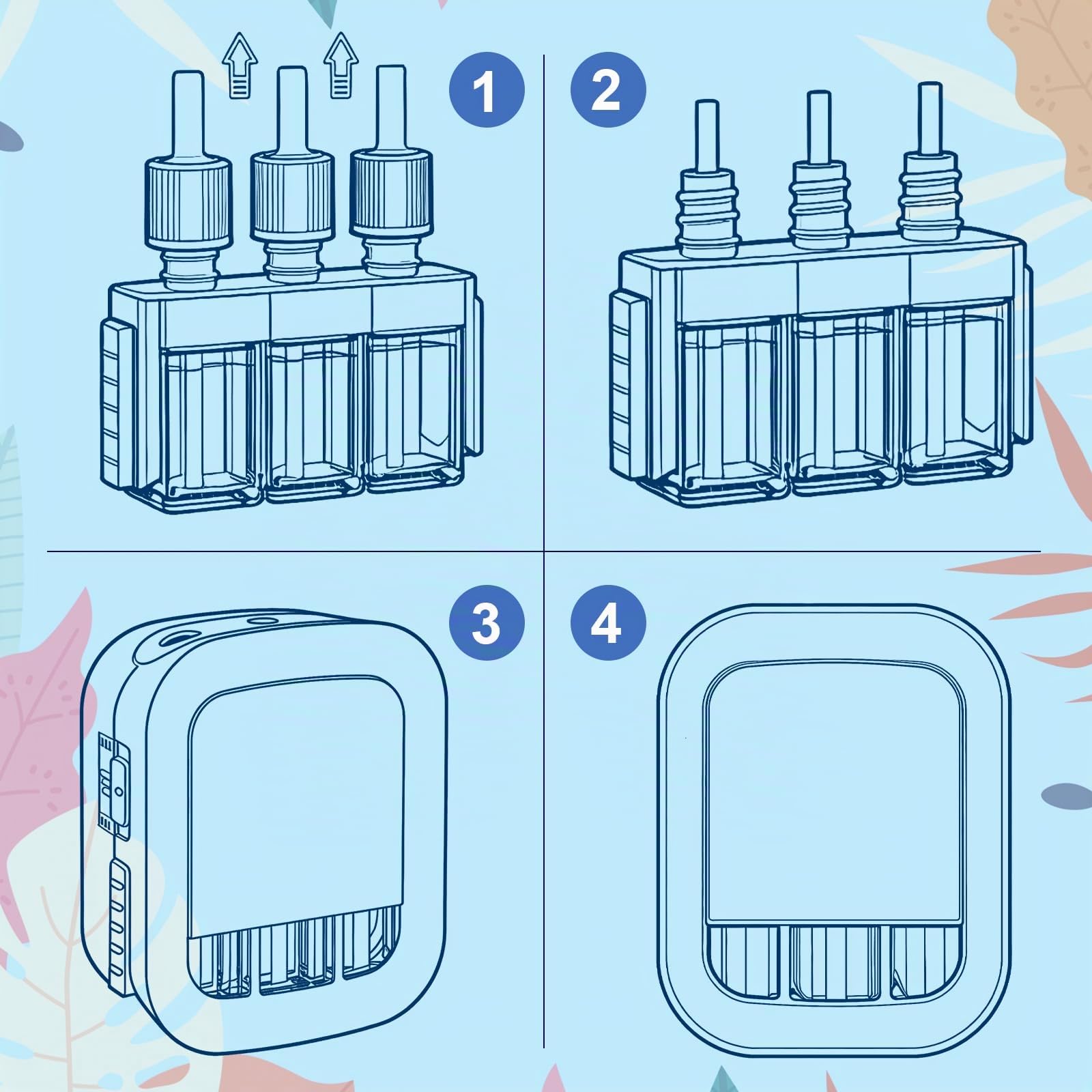 Ambientador Casa Recarga, 8 recambios Aroma Primavera 160 ml, 3 Fragancias Que Se Alternan, para Aire Ambipur 3VOLUTION - Lino, Algodón, Océano, Frambuesa, Jazmín, Frutos Rojos