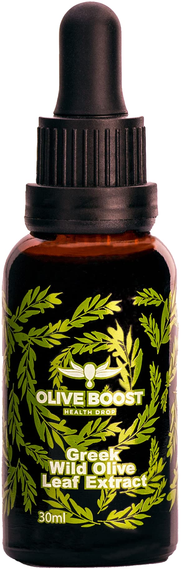 Olive Boost - Olivenblattextrakt, 100% natürlich, hergestellt in Griechenland, ohne Zusatzstoffe, reich an Polyphenolen und Antioxidantien, hochdosiert, flüssig