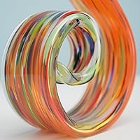 Vista 8 de 11.4" Tall Hand-Blown Glass Sculpture Murano-Style Sculpture Art Ornament Statue Figurines Home Decor Accent Piece Coastal Ocean Nautical Home