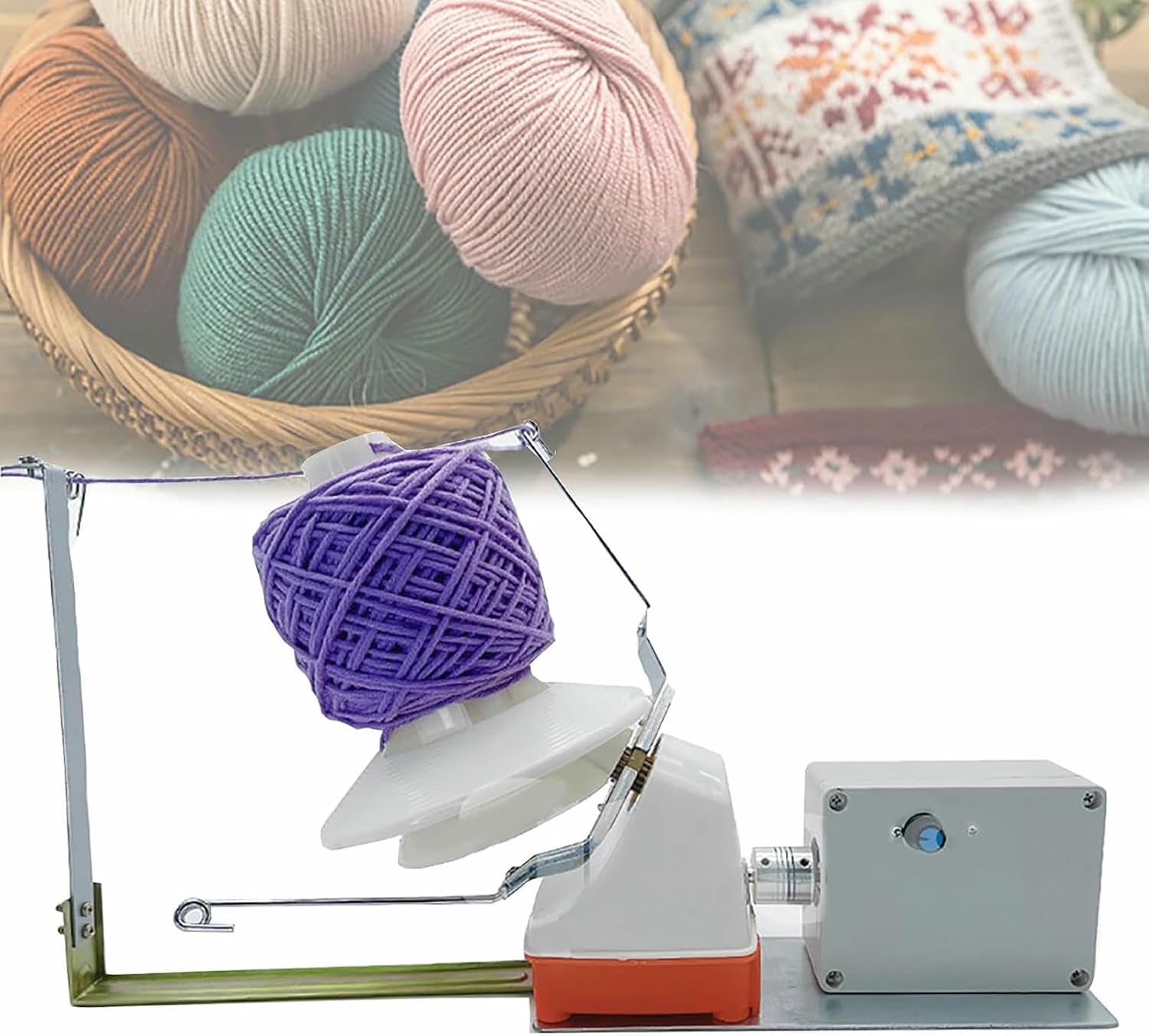Electric Yarn Winder, Fast Yarn Winder, Maximum Capacity 500G, Adjustable Speed, Multi-Layer Yarn Combination, Household Wool Twisting Machine
