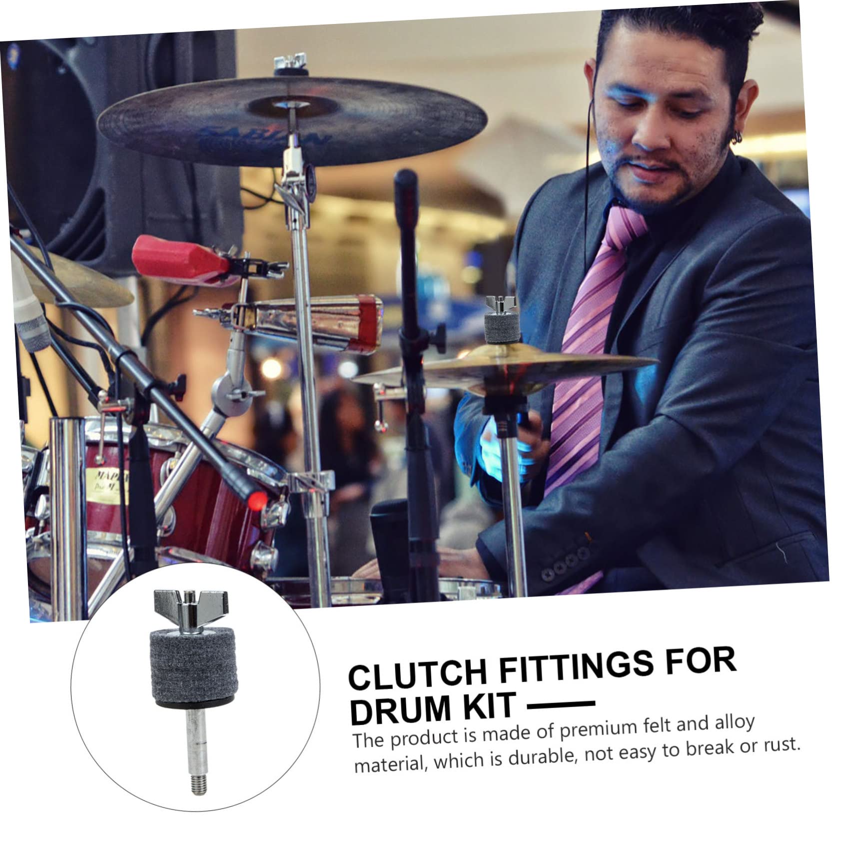 FAVOMOTO Set Hi-hat Drop Clutch Hi-hat Stand Post Musical Instrument Accessories Jazz Drum Hi-hat Clutch Hi-hat Clutch Jazz Drum Accessories Hi Hat Clutch Drum Hi-hat Post Stands
