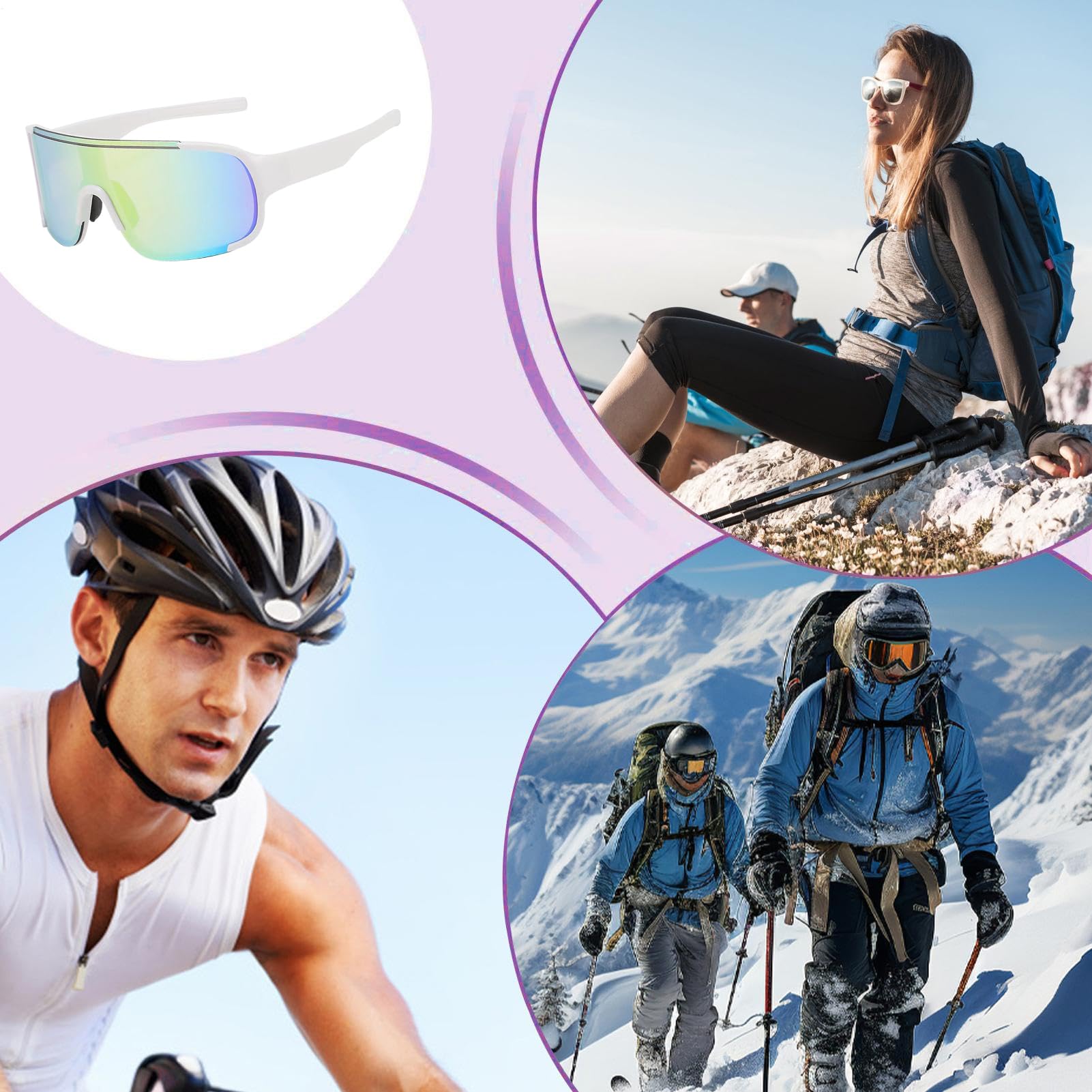 Motorrad Brillen - Helmkompatible Brille - UV-Schutz Anti-Beschlag Sportbrille Für Radfahren Ski Outdoor-Aktivitäten