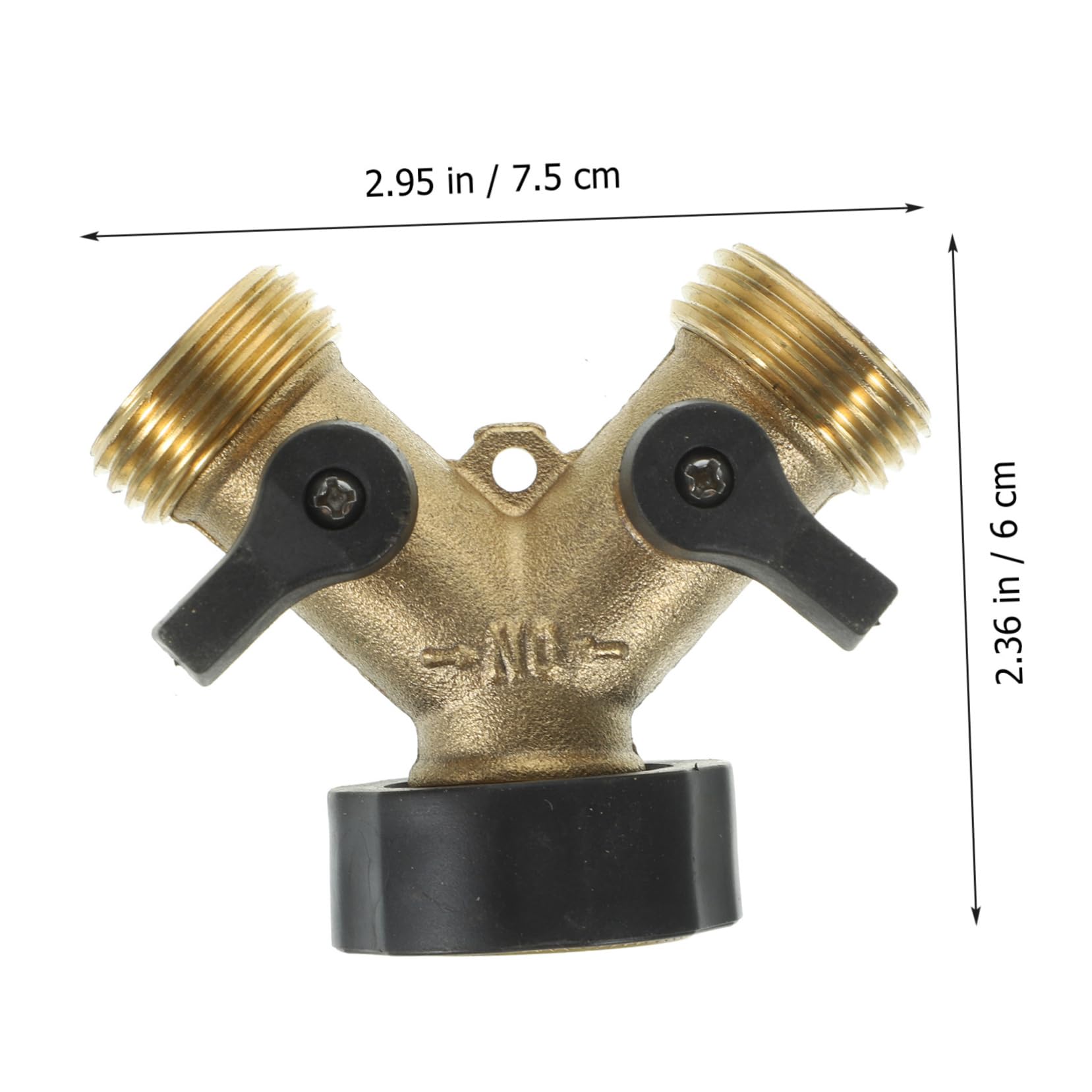 Connettore Rubinetto Flessibile da Giardino Sdoppiatore A Y in Ottone Adattatore per Tubo Flessibile Doppio Divisore per Rubinetto Senza Strumenti