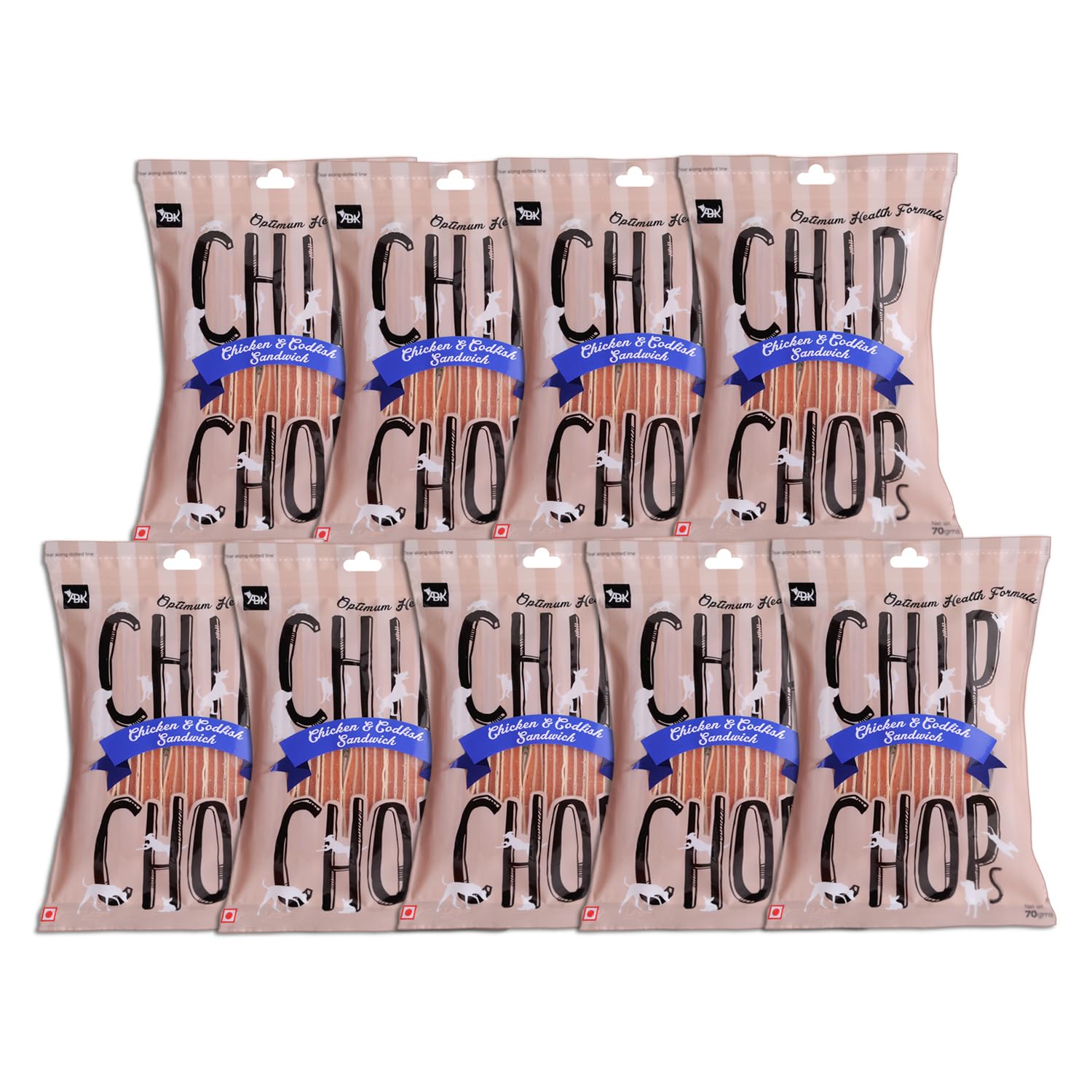 Chip Chops Chicken & Codfish Sandwich Dog Treat, Easily Digestible, Healthy Dog Treat, Perfect for Snacks, Suitable for All Dog Breeds, (Pack of 9) - Each 70gm (B07KGF5ZDN) Amazon Price History, Amazon Price Tracker
