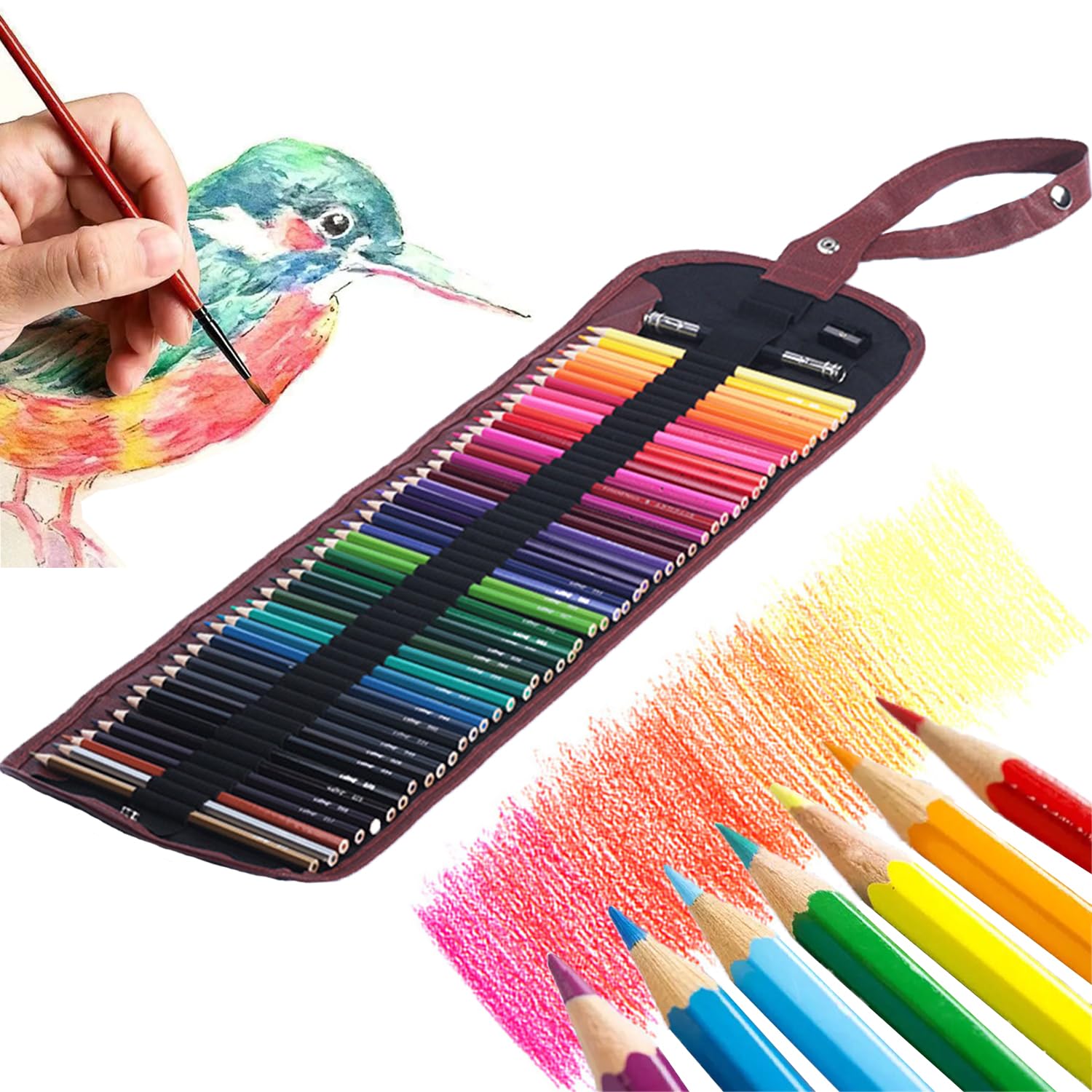 48 Lapices de Colores, Lapices de Colores Profesionales, Colores de Madera, Estuche Pinturas, Lápices de Dibujo Profesional, Lápices de Colores Aceitosos, Lápices de Colores para Niños, Adultos