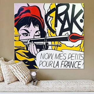 Roy Lichtenstein Poster Graffiti Prints Pop Art Princess Comics Poster Nordic Wall Art Canvas Prints Manga Style Paintings Girls Bedroom Decor Picture Cuadros de pared de Sala Unframed