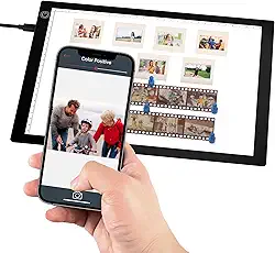 Scanner negativo de slide/filme e caixa de luz de esboço de artista, luz suave ajustável de 3 níveis | USB Plug and Play | Scanner completo para filme/slides/esboço/documentos ultrafinos