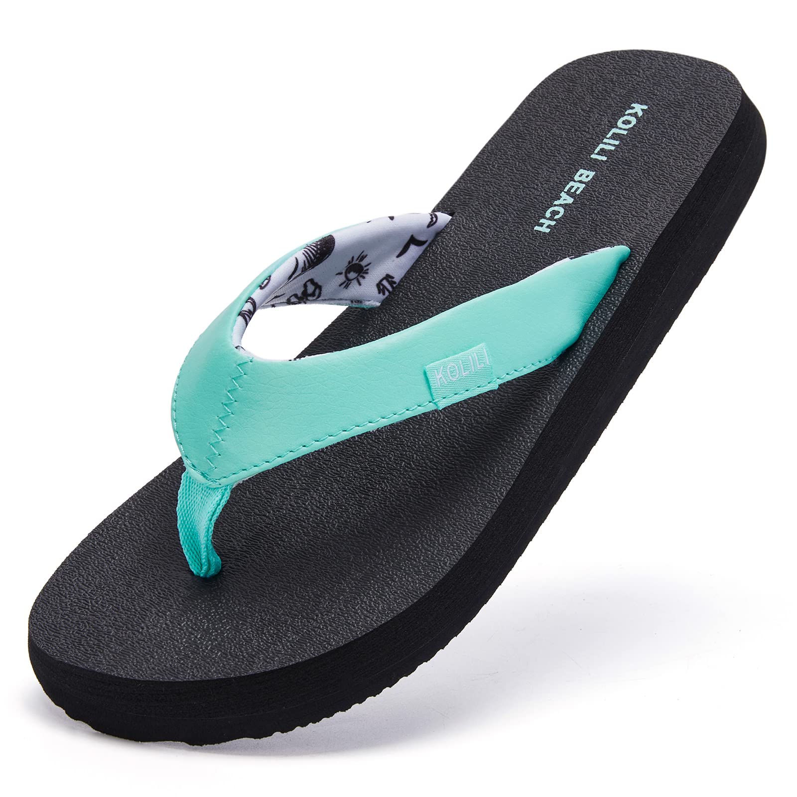 KOLIL Women's Yoga Mat Flip Flop Sandals | Max Cushioned Thong Sandals for Beach & Summer