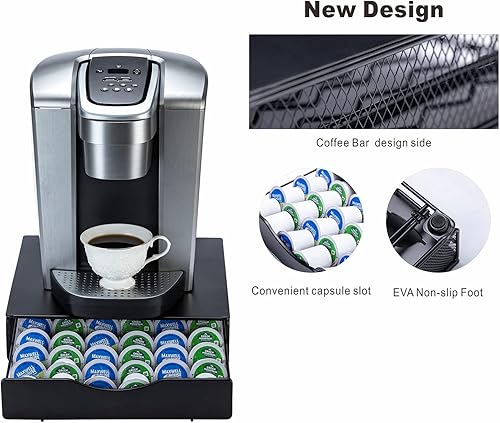 Miniatura 5 de Rice rat K - Cajón para mostrador pequeño para Keurig K-Cup, con tapa de hierro (36 cápsulas)
