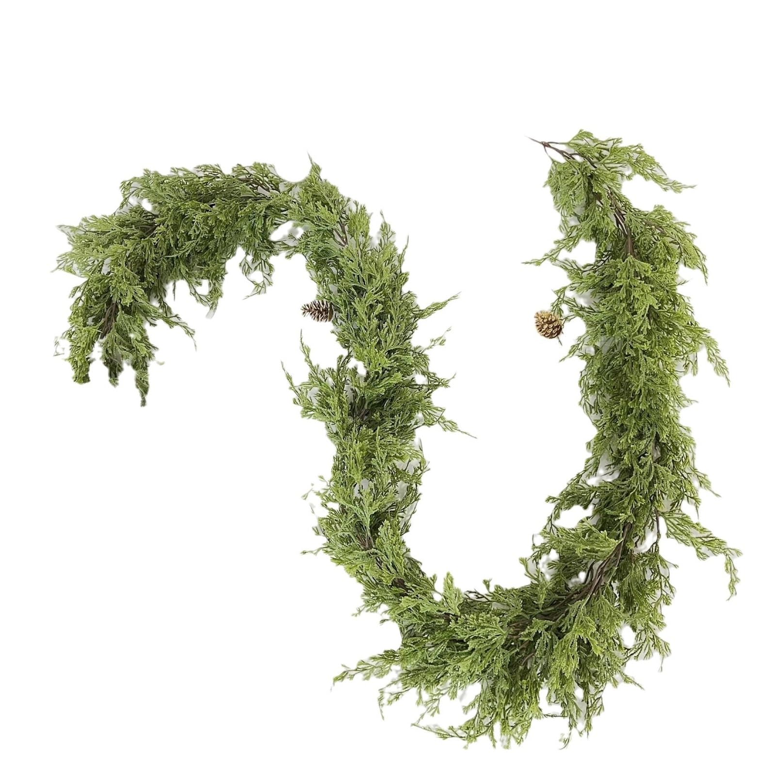 Künstliche Weihnachtsgirlande – Zedern-, Kiefern- und Zypressenranken for Treppen, Kaminsims und Tischdekoration(180cm)