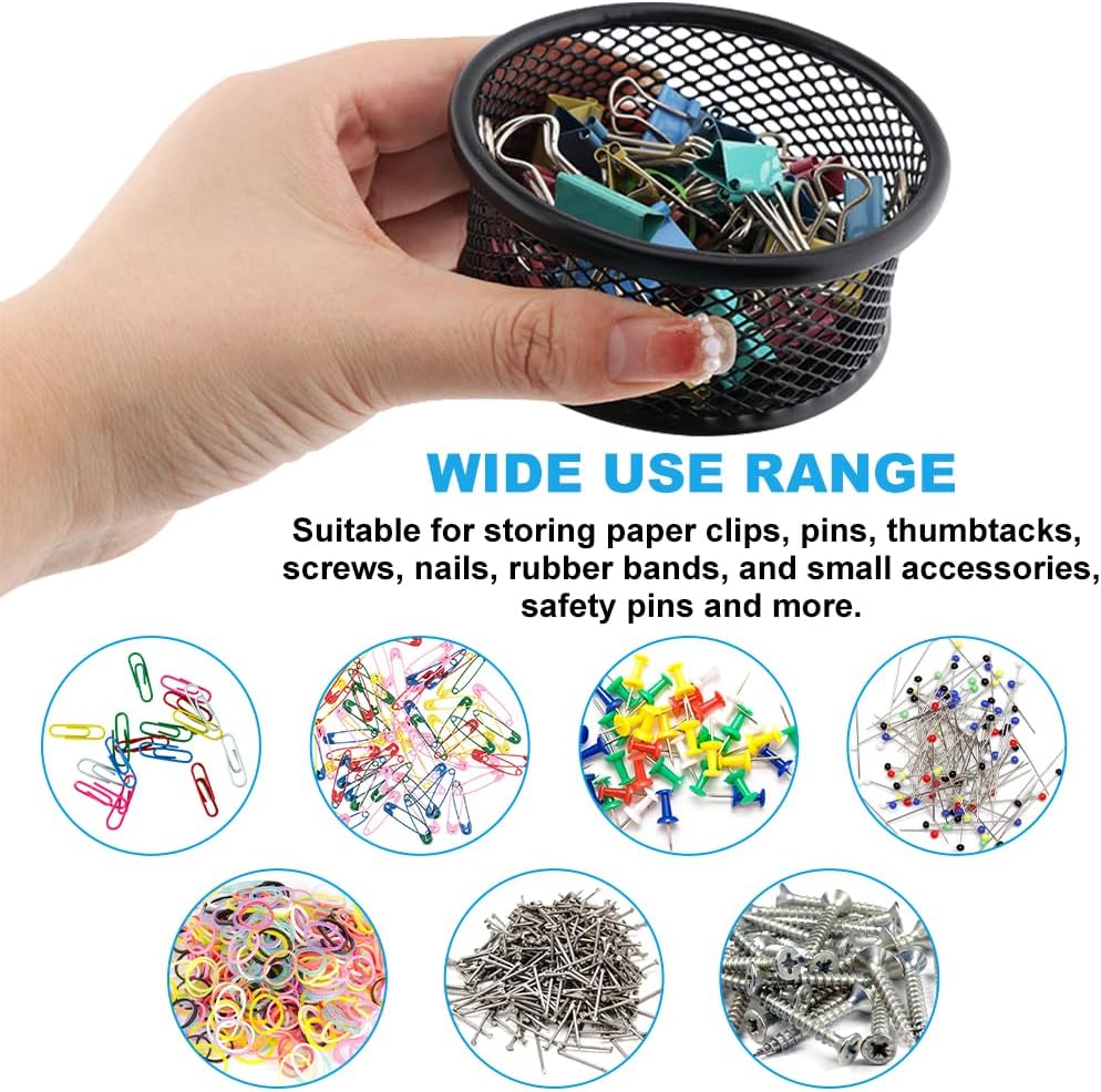 4PCS Mesh Paper Clip Holder,Paperclip Holders For Desk