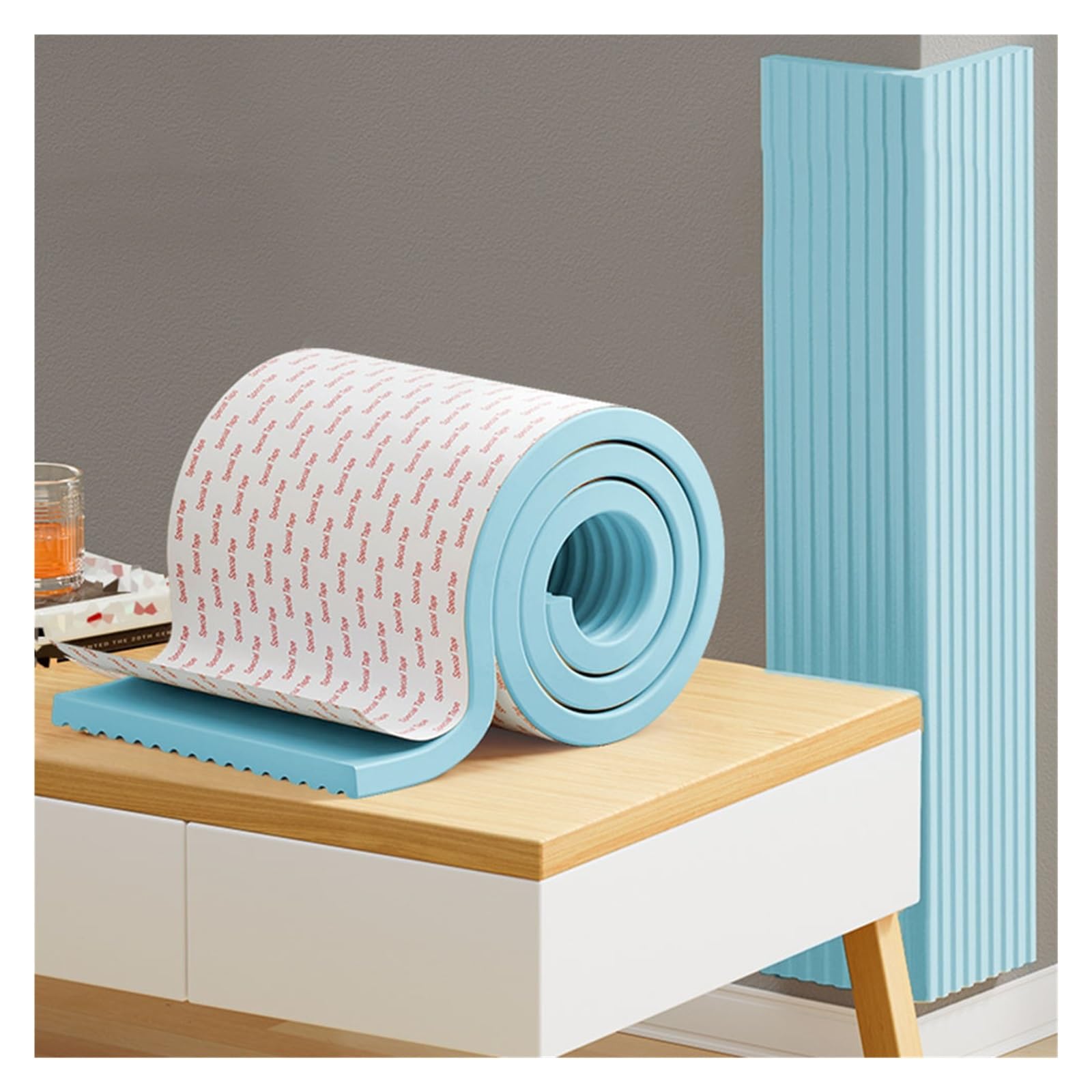 Edges Wall Corner Guard, Self-Adhesive Foam Strips For Edge ion Multicolor 2-20m(Blue,2m/6.56ft)