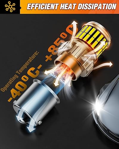 Miniatura 8 de Nilight Bombilla LED 1156 súper brillante 4014 63SMD LED de repuesto para respaldo inverso, freno trasero DRL, luz de señal de giro, BA15S 7506 1003