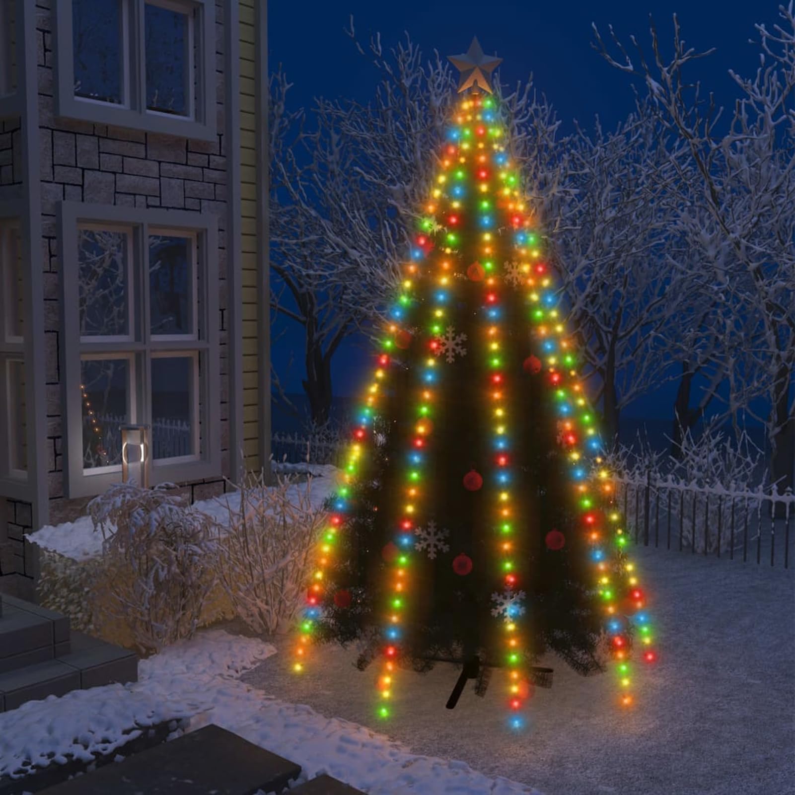 Gecheer Ghirlanda luminosa per albero di Natale, 400 LED, 400 cm, con luci a LED, per albero di Natale, decorazione per feste, soggiorno, casa, ufficio