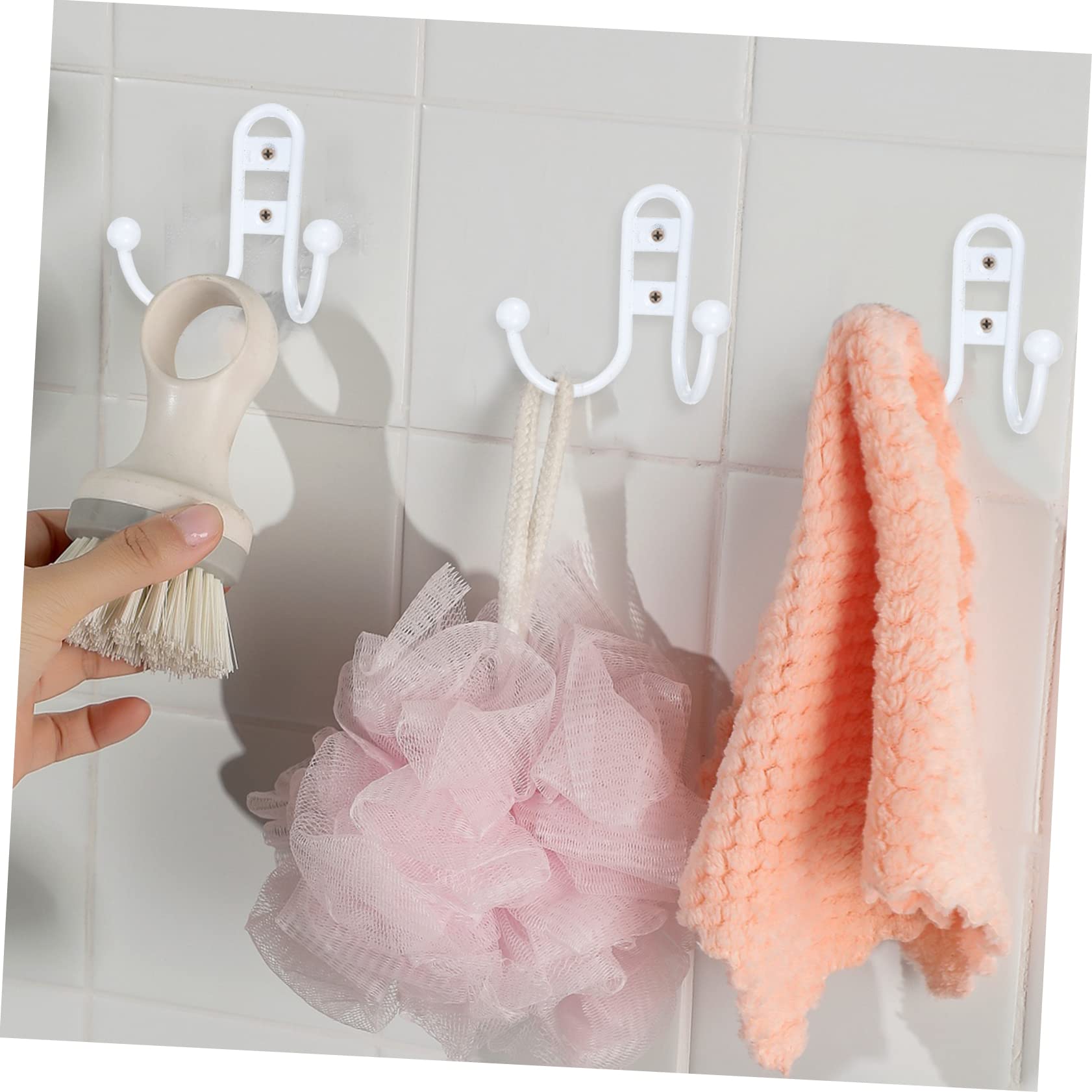 VASDEV 6 ganchos de baño vintage, perchas de metal, ganchos para percheros, perchas resistentes para ropa, colgador de pared, gancho para toallas, ganchos resistentes, ganchos para ropa,
