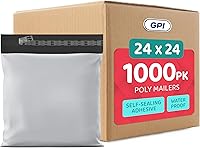 Vista 7 de Sobres grandes de polietileno de 10 x 13 pulgadas, 200 unidades, bolsas de correo de plástico blanco autoselladas con tira adhesiva, 0.098 in