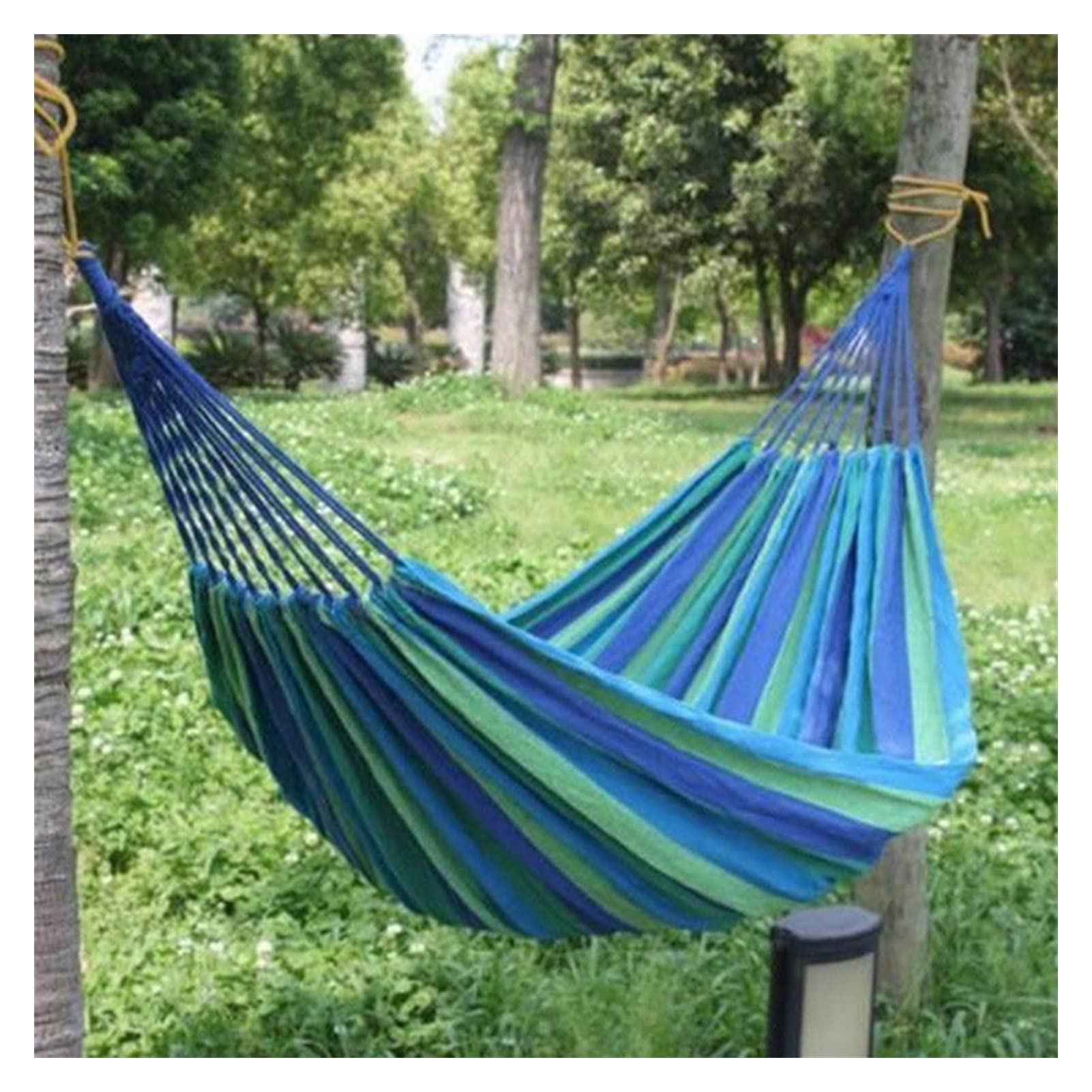 Podwójny hamak do wypoczynku na świeżym powietrzu, wytrzymały płócienny kemping i huśtawka myśliwska, nośność 280 x 80 cm, idealny do relaksu i przygód
