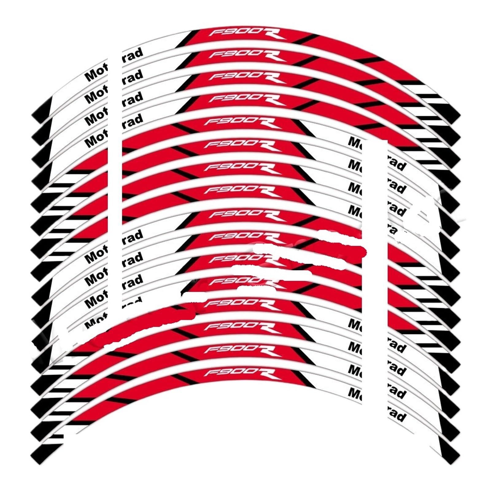 Hub Decals Rim for F900R F900 R F900r Motorcycle Wheel Sticker Reflective Rim Stripe Decals Waterproof Tape Stripe Tape(Red)