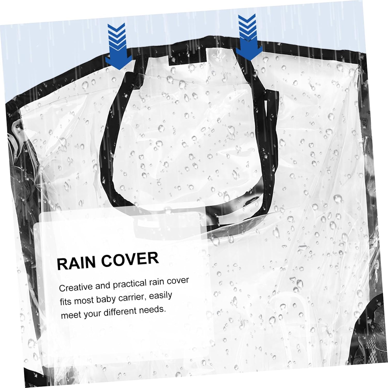 Windproof Waterproof Stroller Rain Cover for Infant Carriers Dustproof Shield Sun Protection for Babies Universal Fit for Outdoor Use