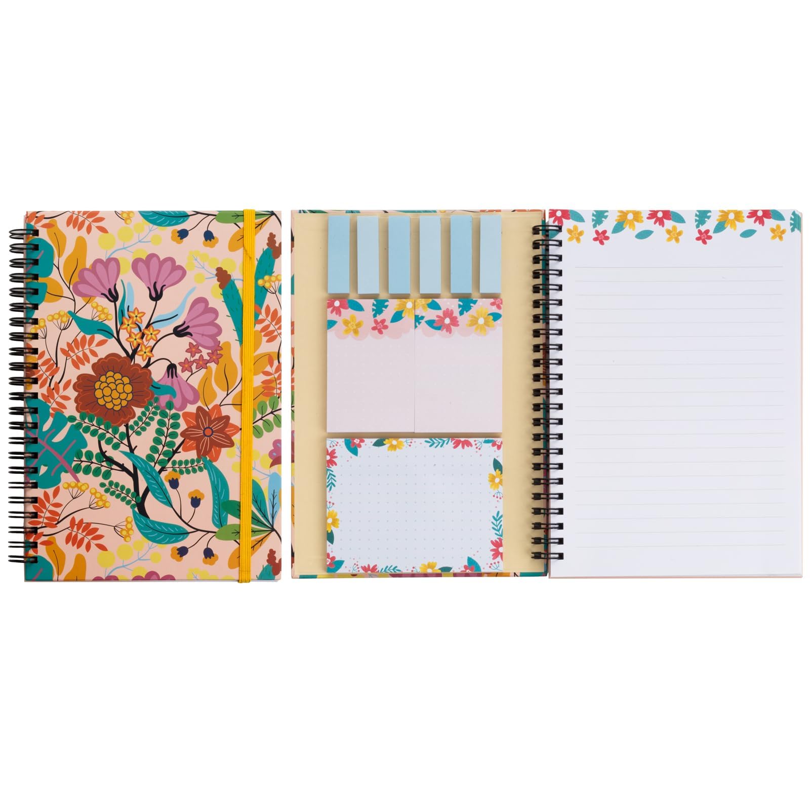 KIFZM A5 Sticky Notebook,Each with 9 Pads of Decorated Sticky Notes and a Handy Notebook,Self-Stick Note Pads Teacher Appreciation Gift Writing Memo Pads School Office Supplies and Daily Organization