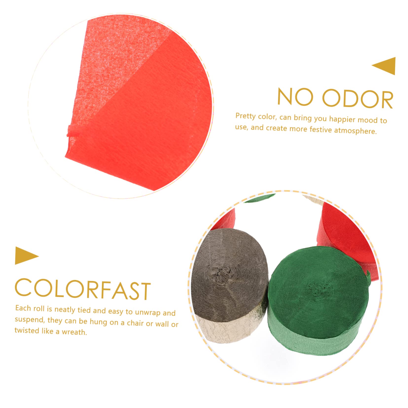 30 Piezas De Papel Crepé Decoraciones De Navidad Serpentinas Decoraciones De Fiesta De Cumpleaños Cumpleaños Serpentinas Decoraciones De Fiesta Navidad Papel Arrugado Serpentinas PRETYZOOM