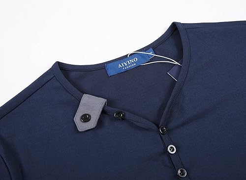 Miniatura 5 de Aiyino Cárdigan casual de manga corta y larga con cuello en V para hombre