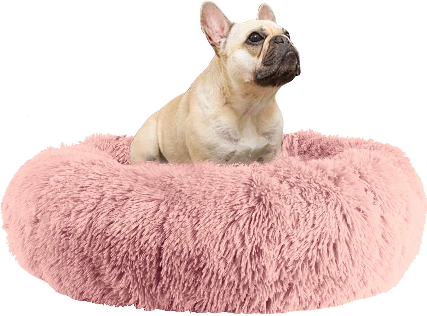 fireowl Calming Dog Bed Donut Cat Bed Anti Anxiety Dog Bed Cozy Pet Dog Bed Plush Cuddler Soft