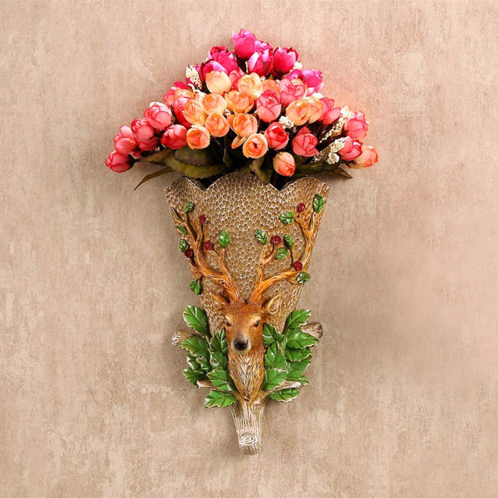 Tenture murale vase porte-clés crochet cerf sika pour salon