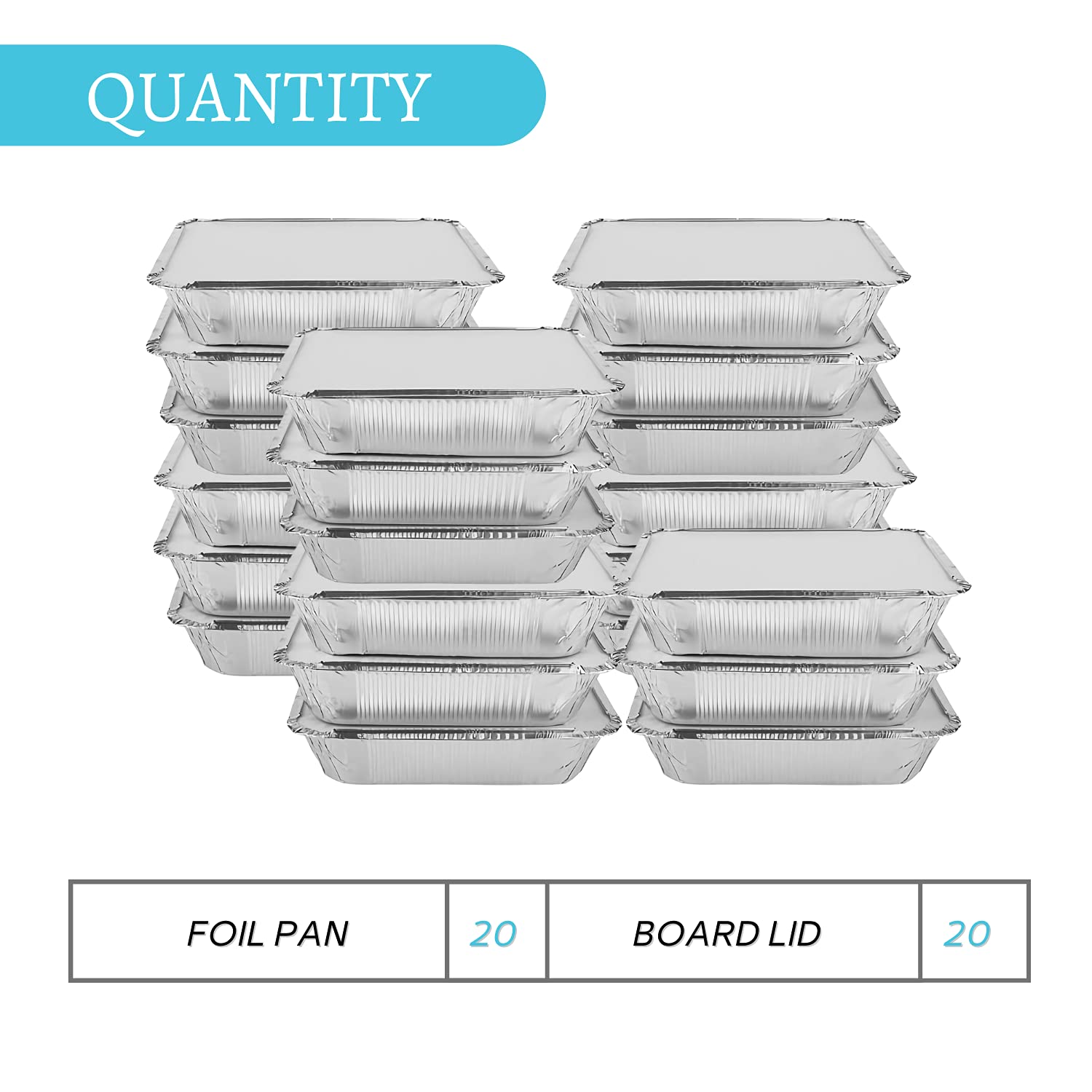Buy Aluminum Pans with Lids (7"×5"×2")1.5 LB Capacity Tin Foil Food