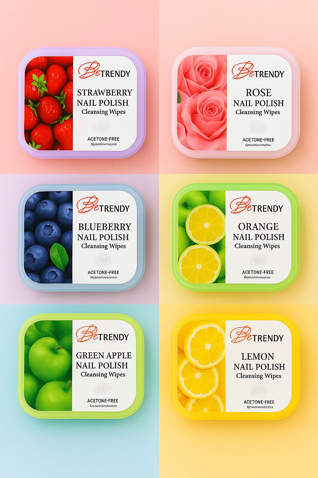 Be Trendy Nail Paint Remover Wipes | Easy & Hassle Free Nail Polish Removal Suit Case Shape Set of 6-image-26