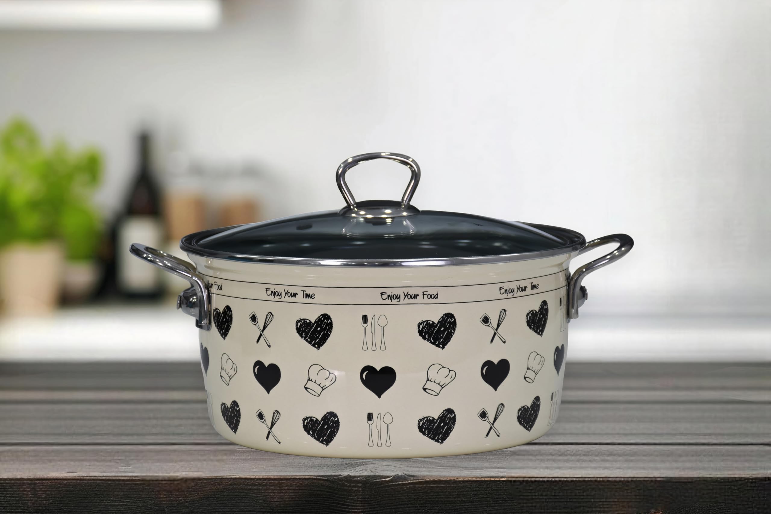 PR Home Enjoy Siyah Emaye Kızartma Tenceresi 22 cm