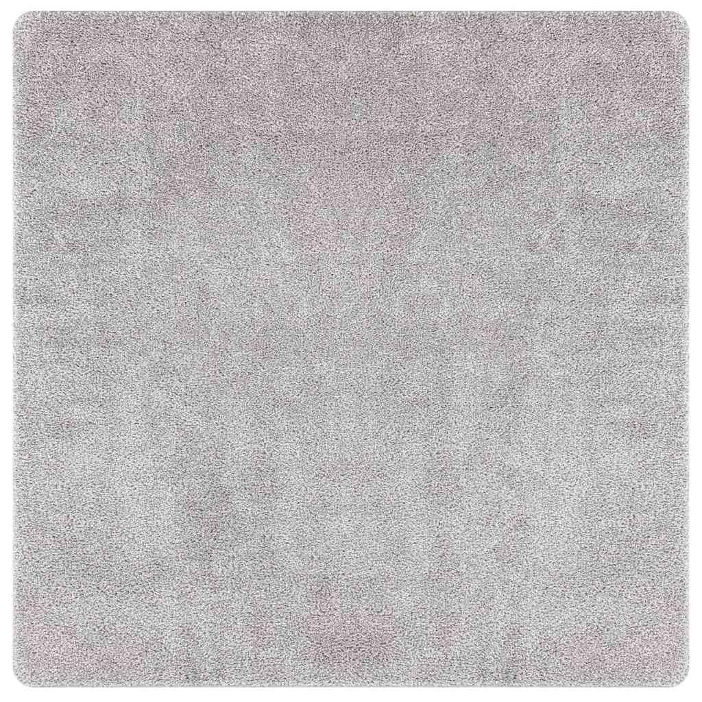 vidaXL Anti-slip Shaggy Rug Grey 160 x 160 cm PP — image 1