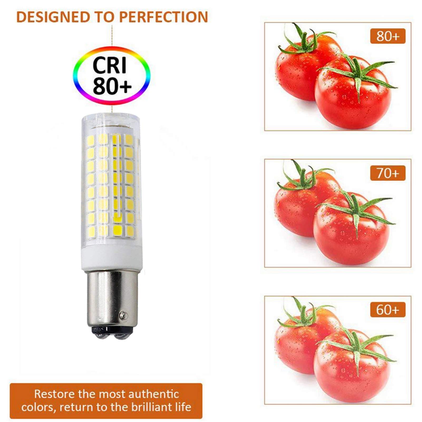 Bombilla LED tipo maíz BA15D 10W, 4 unidades. Bombilla LED regulable con base bayoneta doble contacto. Reemplazo equivalente a bombilla halógena 80 W, 1000 lm, utilizada bombilla colgante máquina cos
