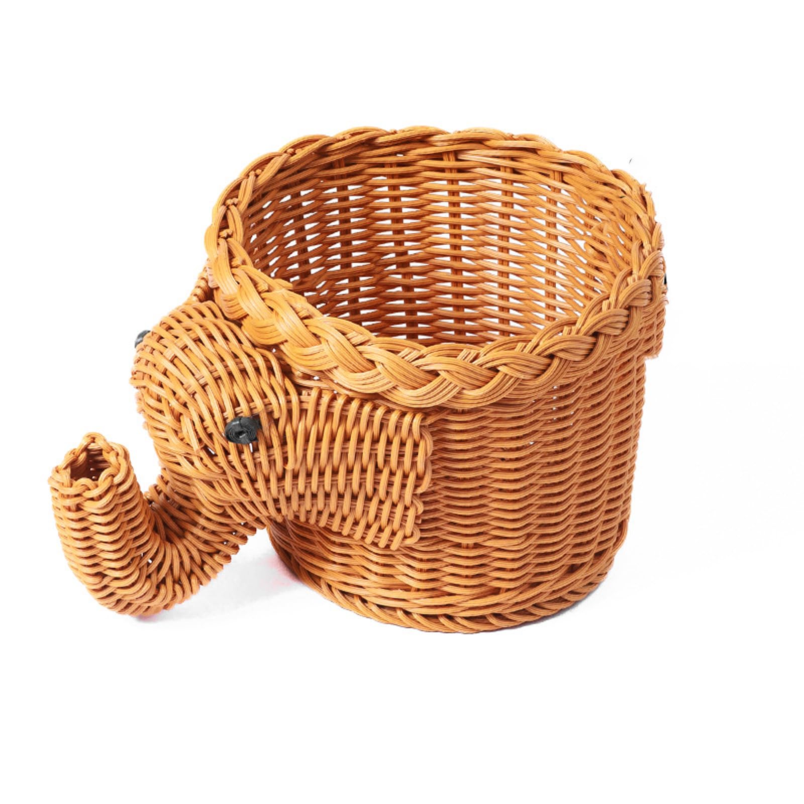 ordinarYone Creative Animal Designs Fruit Basket for Home Storage Imitating Rattan Weave PP Materials