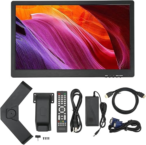 Miniatura 6 de aqxreight LED de 21.5 pulgadas con pantalla HD a color para un uso versátil con VGA y entradas, ideal para entretenimiento familiar (enchufe de EE.