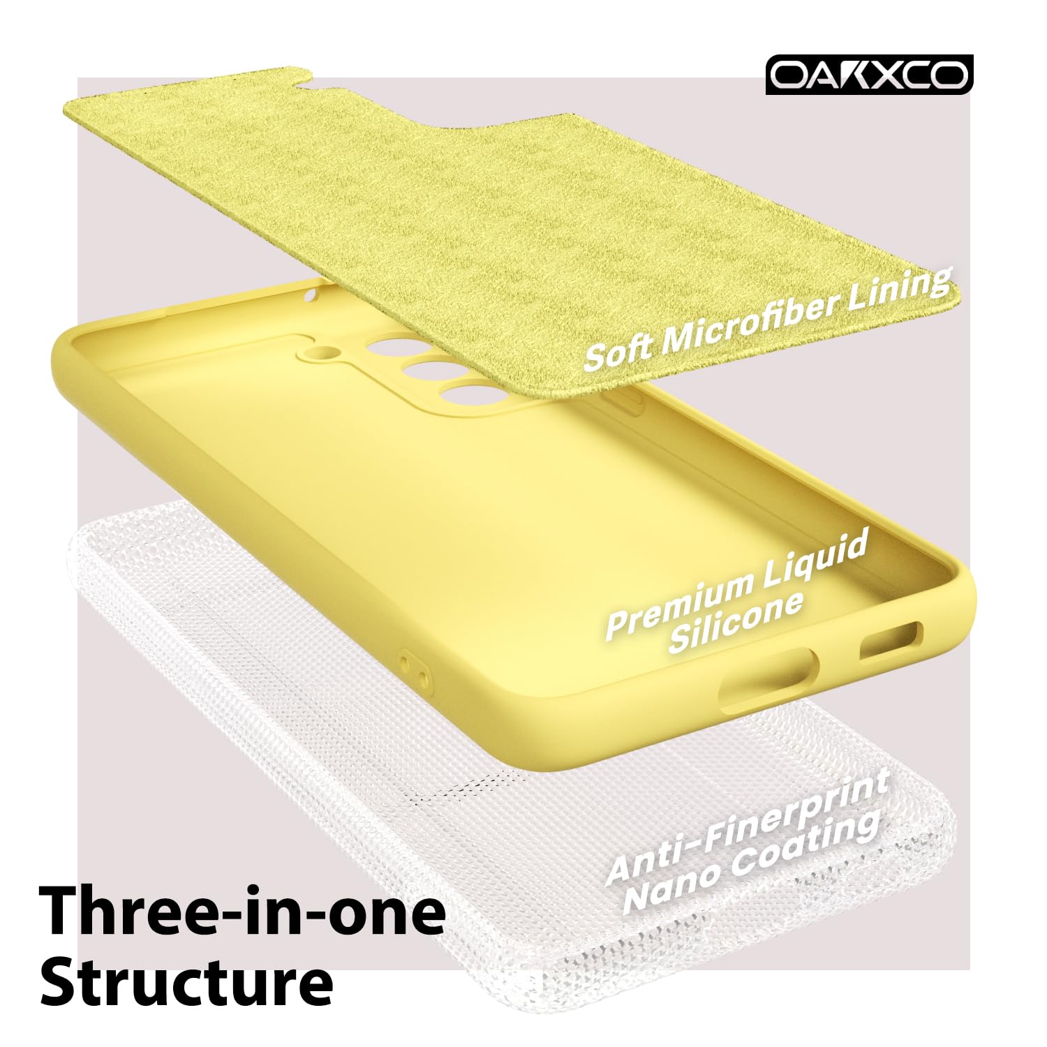 oakxco for Samsung Galaxy S24 Ultra Phone Case Liquid Silicone, Thin Slim Soft Rubber Gel TPU Plain Simple Cover for Women Girl Cute, Matte Solid Color, Brown Khaki Nude — view 515